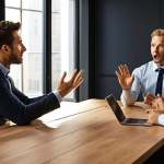 **Image Prompt:** A modern office scene depicting a meeting between an entrepreneur and potential investors. The entrepreneur is passionately telling a story, using hand gestures, while the investors are leaning in attentively, displaying trust and interest. The overall ambiance should convey a sense of partnership and belief in the project. Focus on warm lighting and realistic facial expressions.