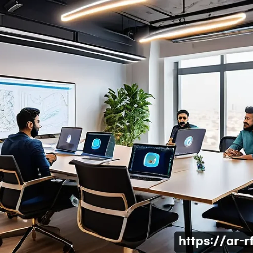 크리에이티브 허브와 창의적 리더십 - A modern, vibrant co-working space in a Middle Eastern city, designed to inspire innovation and coll...