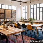 Home 20 크리에이티브 허브와 예술 산업의 연계성 - A vibrant creative co-working space in a modern Middle Eastern city, featuring Arab artists and entr...